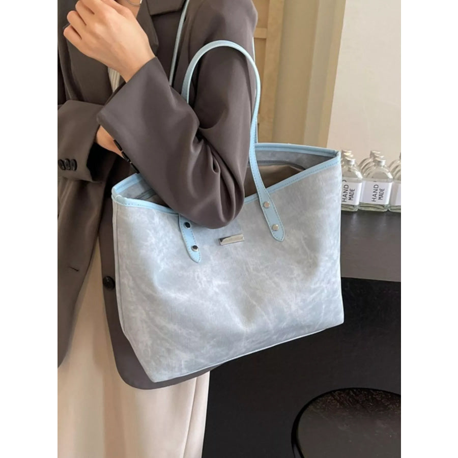 PU Leather Shoulder Bag Blue / onesize Apparel and Accessories