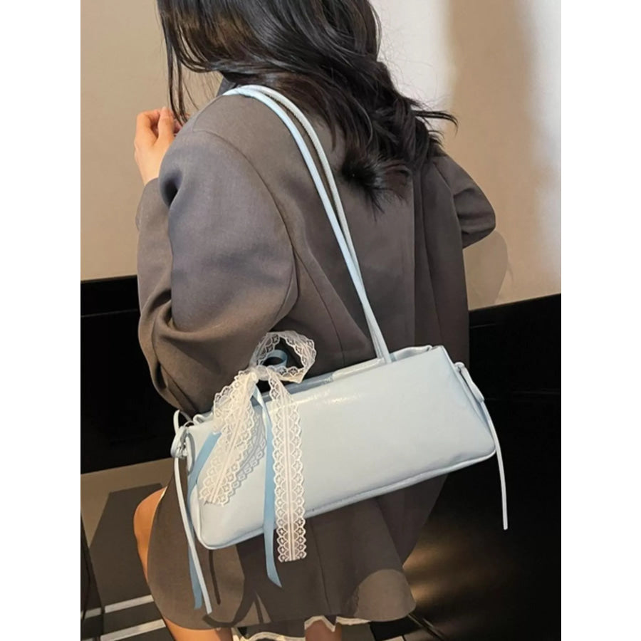 PU Leather Shoulder Bag Blue / onesize Apparel and Accessories