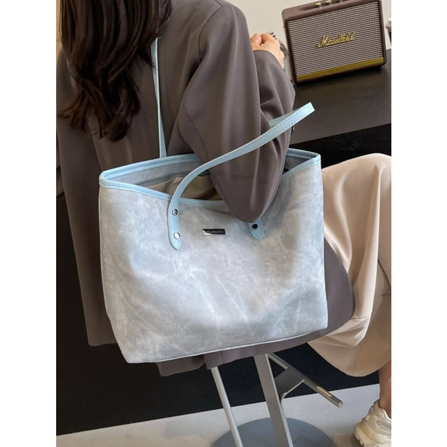 PU Leather Shoulder Bag Blue / onesize Apparel and Accessories