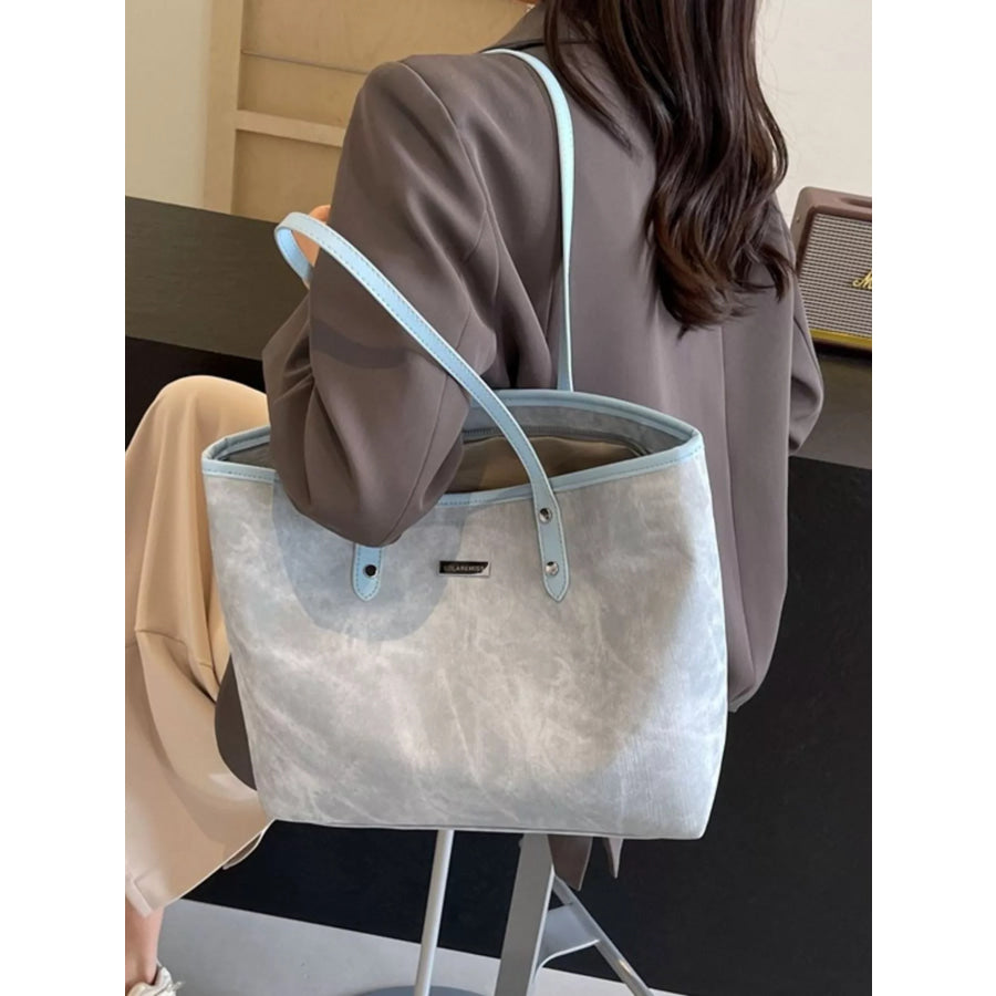 PU Leather Shoulder Bag Blue / onesize Apparel and Accessories