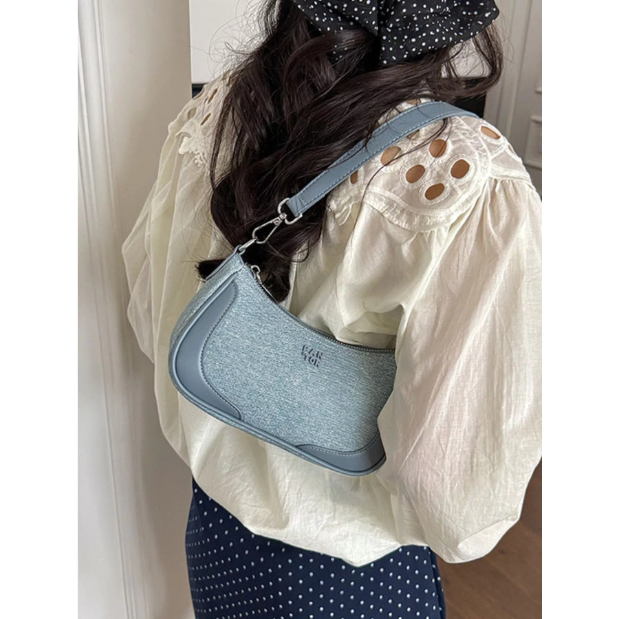 PU Leather Shoulder Bag Blue / onesize Apparel and Accessories