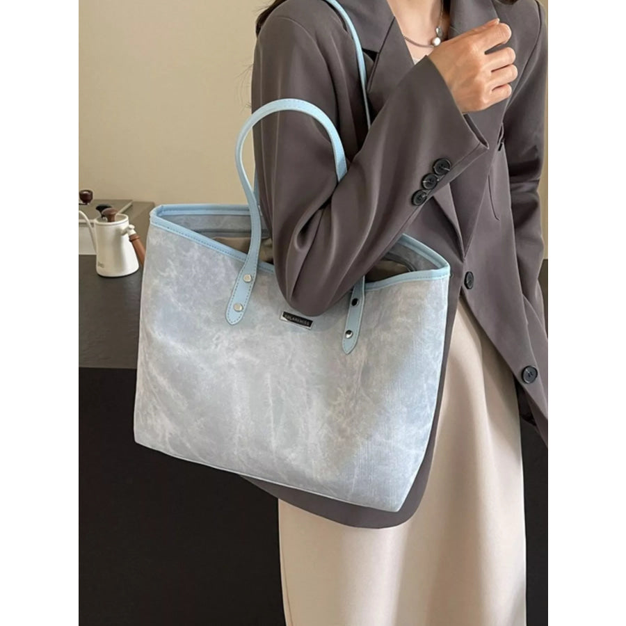 PU Leather Shoulder Bag Blue / onesize Apparel and Accessories