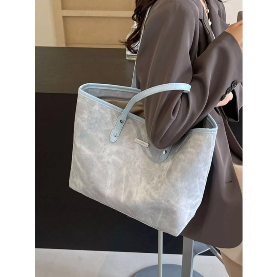 PU Leather Shoulder Bag Blue / onesize Apparel and Accessories