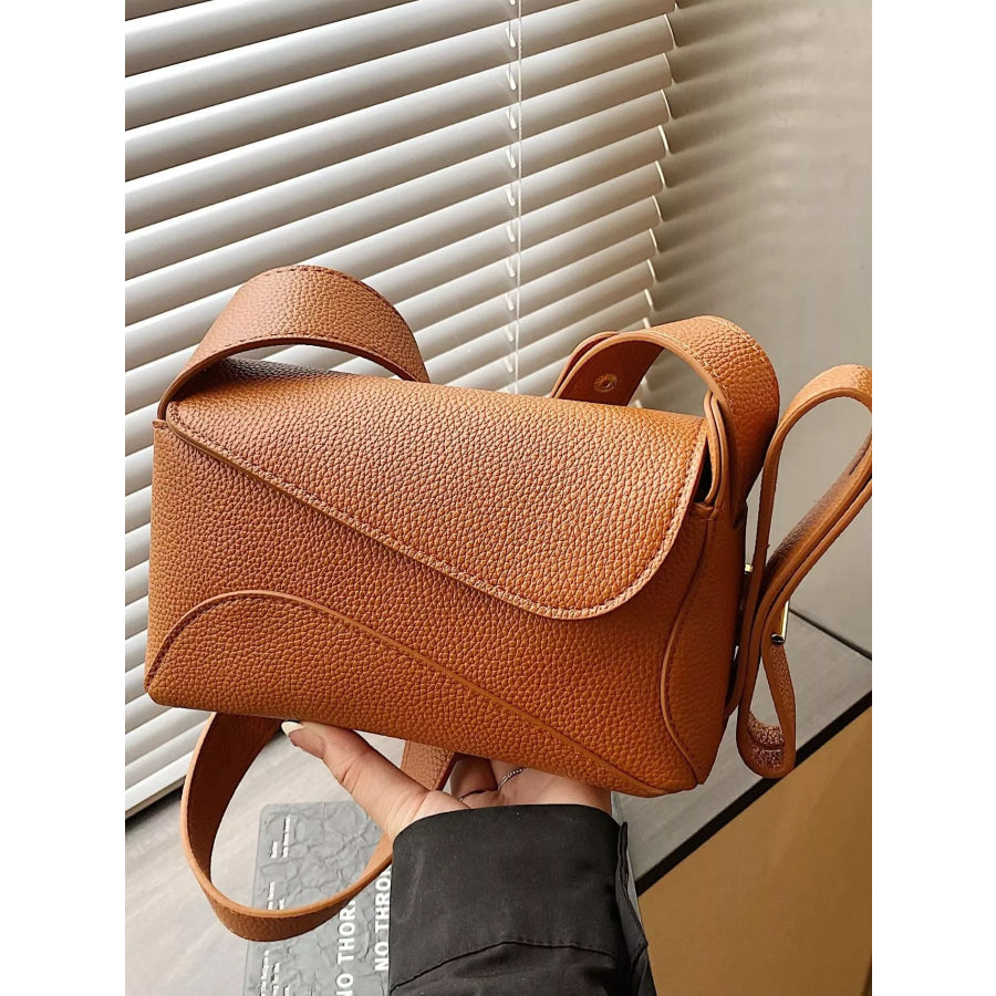 PU Leather Shoulder Bag Brown / onesize Apparel and Accessories