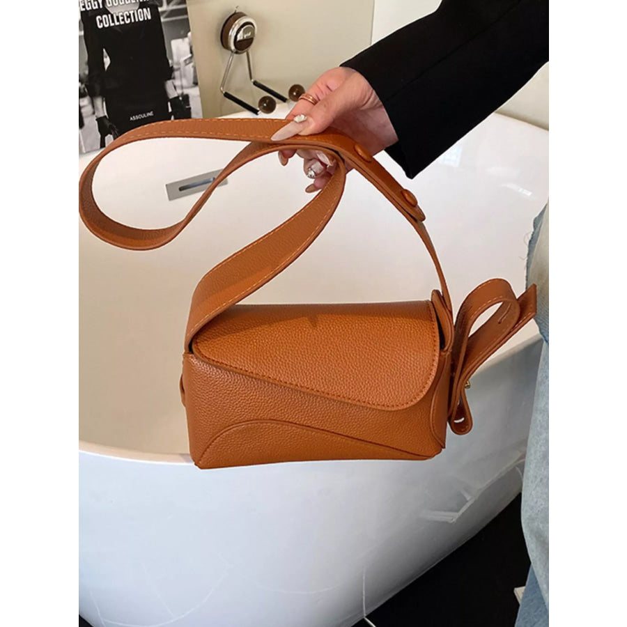 PU Leather Shoulder Bag Brown / onesize Apparel and Accessories