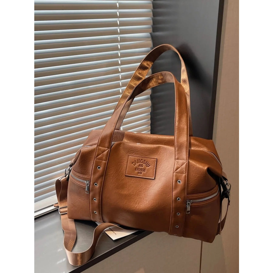 PU Leather Shoulder Bag Brown / onesize Apparel and Accessories