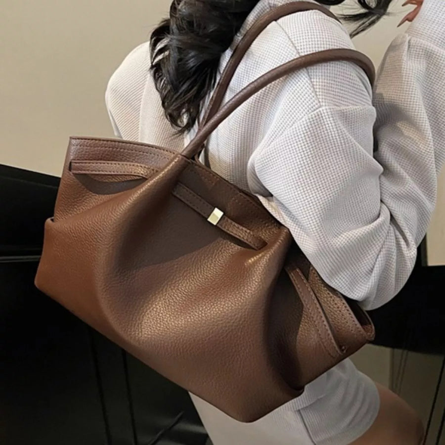 PU Leather Shoulder Bag Brown / onesize Apparel and Accessories