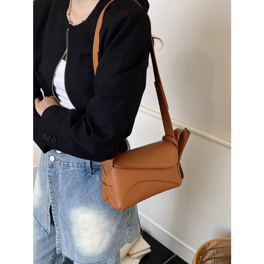 PU Leather Shoulder Bag Brown / onesize Apparel and Accessories
