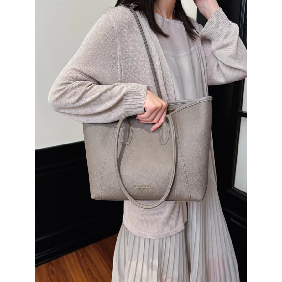 PU Leather Shoulder Bag Gray / onesize Apparel and Accessories