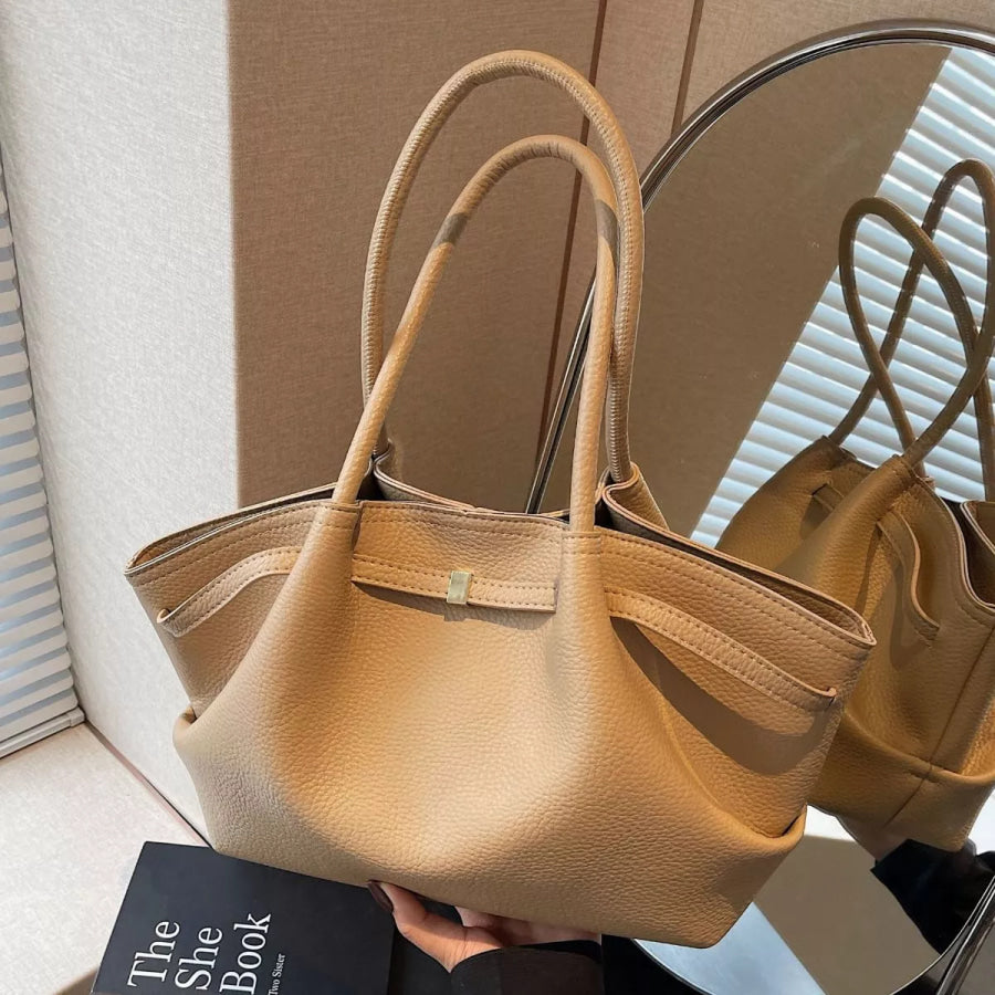 PU Leather Shoulder Bag Khaki / onesize Apparel and Accessories
