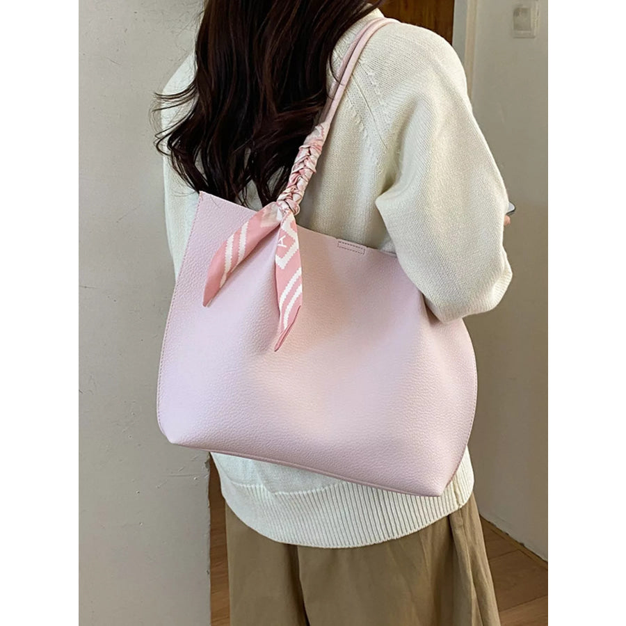 PU Leather Shoulder Bag Pink / onesize Apparel and Accessories