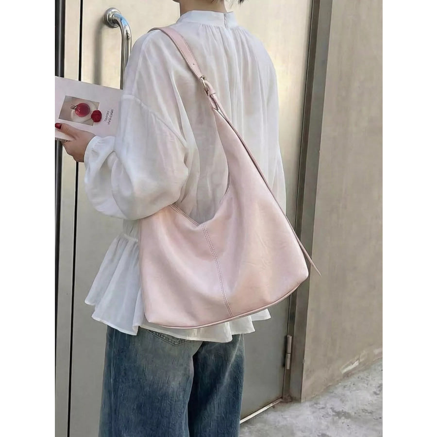 PU Leather Shoulder Bag Pink / onesize Apparel and Accessories