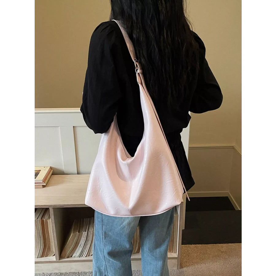 PU Leather Shoulder Bag Pink / onesize Apparel and Accessories