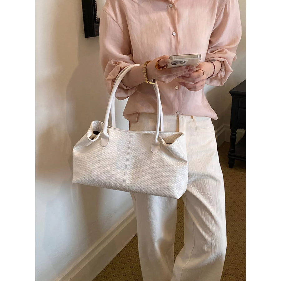 PU Leather Shoulder Bag White / onesize Apparel and Accessories