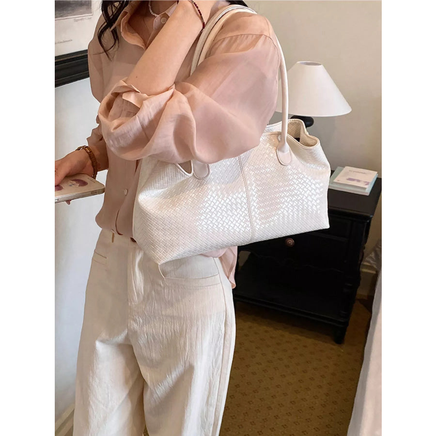 PU Leather Shoulder Bag White / onesize Apparel and Accessories