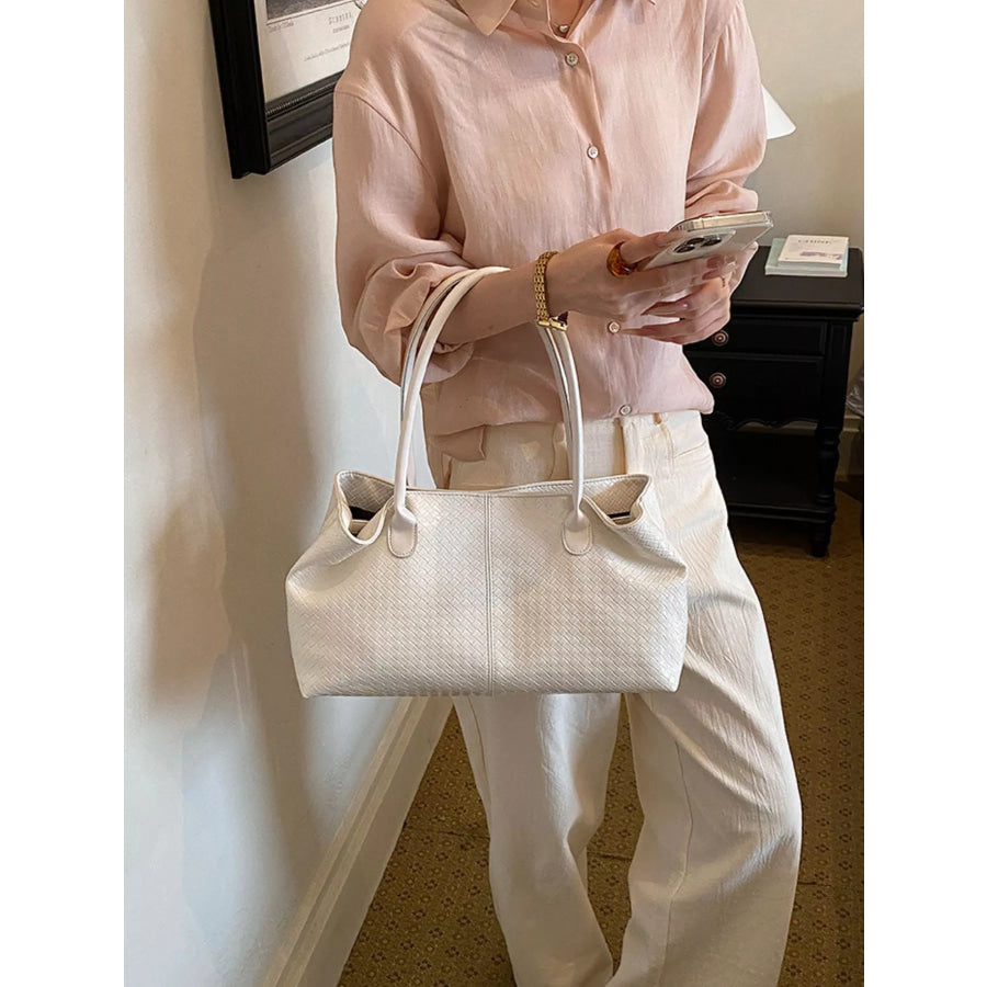PU Leather Shoulder Bag White / onesize Apparel and Accessories