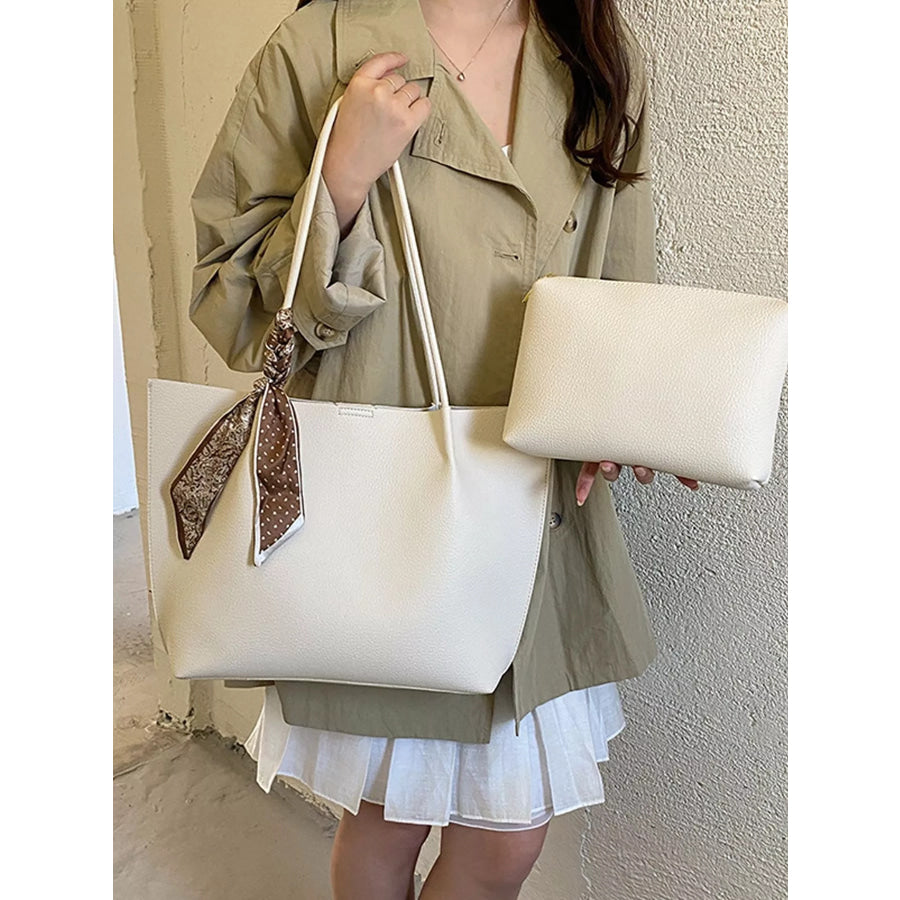 PU Leather Shoulder Bag White / onesize Apparel and Accessories