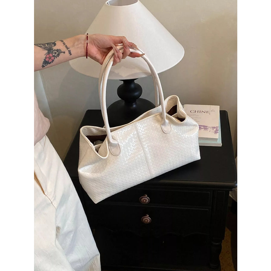 PU Leather Shoulder Bag White / onesize Apparel and Accessories