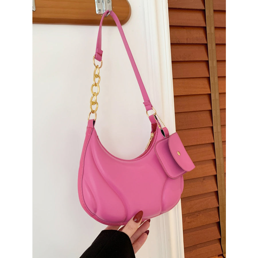 PU Leather Shoulder Bag with EarPods Bag Apparel and Accessories