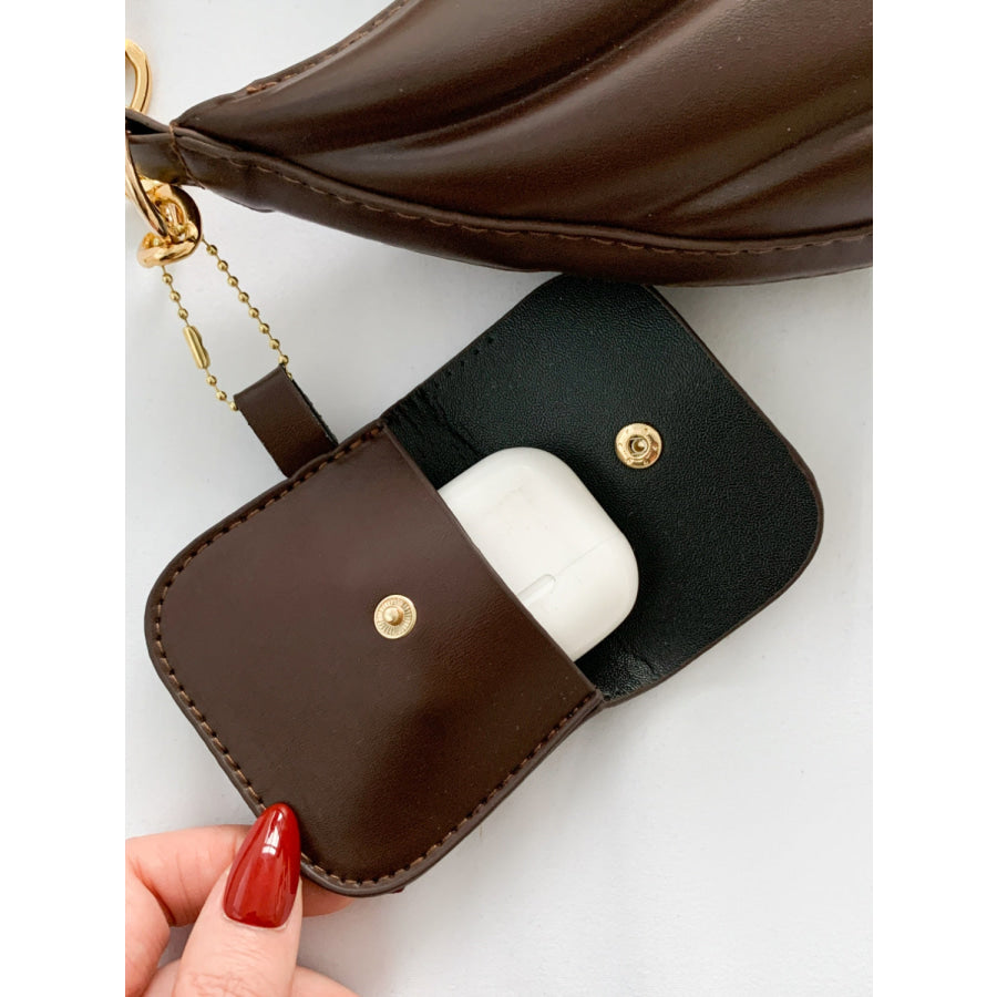 PU Leather Shoulder Bag with EarPods Bag Apparel and Accessories