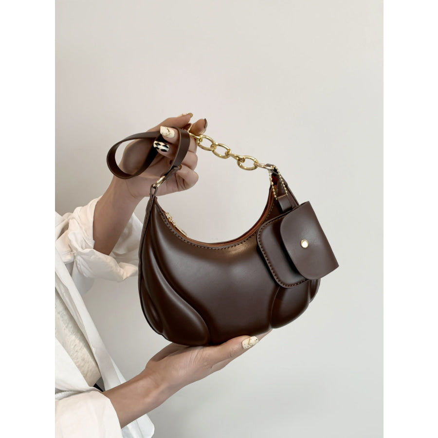 PU Leather Shoulder Bag with EarPods Bag Apparel and Accessories