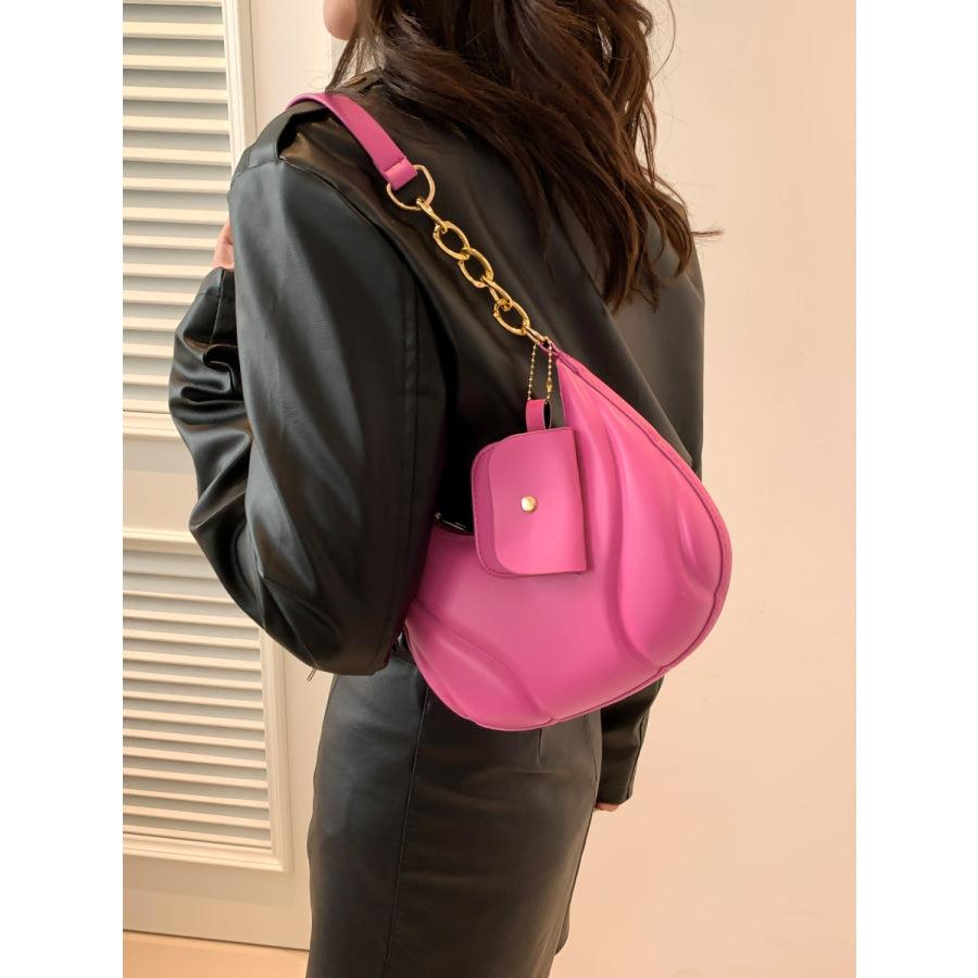 PU Leather Shoulder Bag with EarPods Bag Apparel and Accessories