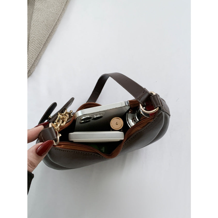 PU Leather Shoulder Bag with EarPods Bag Apparel and Accessories