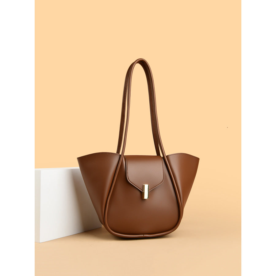 PU Leather Shoulder Bag with Pouch Apparel and Accessories