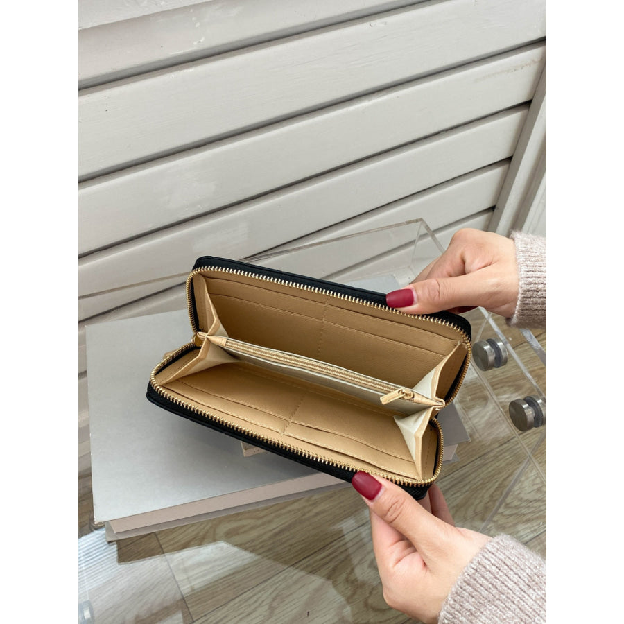 PU Leather Solid Color Wallet Apparel and Accessories
