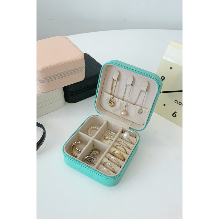 PU Leather Square Jewelry Box Apparel and Accessories