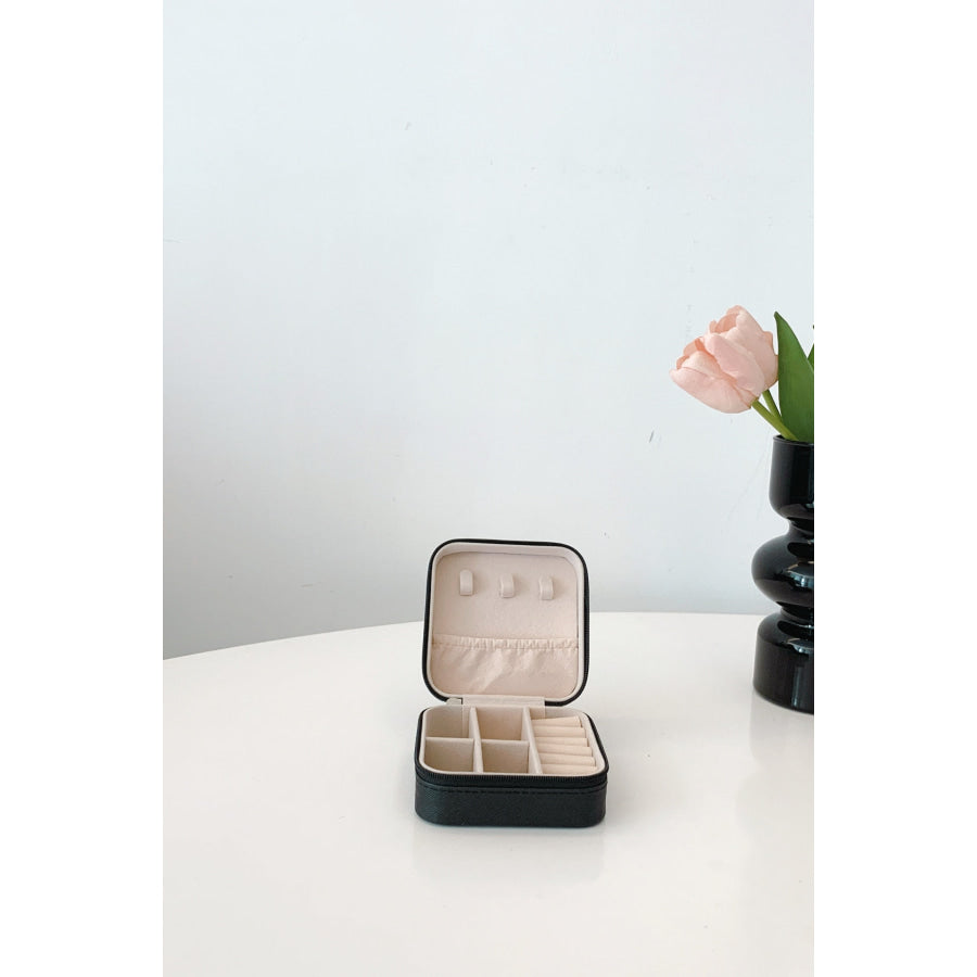 PU Leather Square Jewelry Box Apparel and Accessories