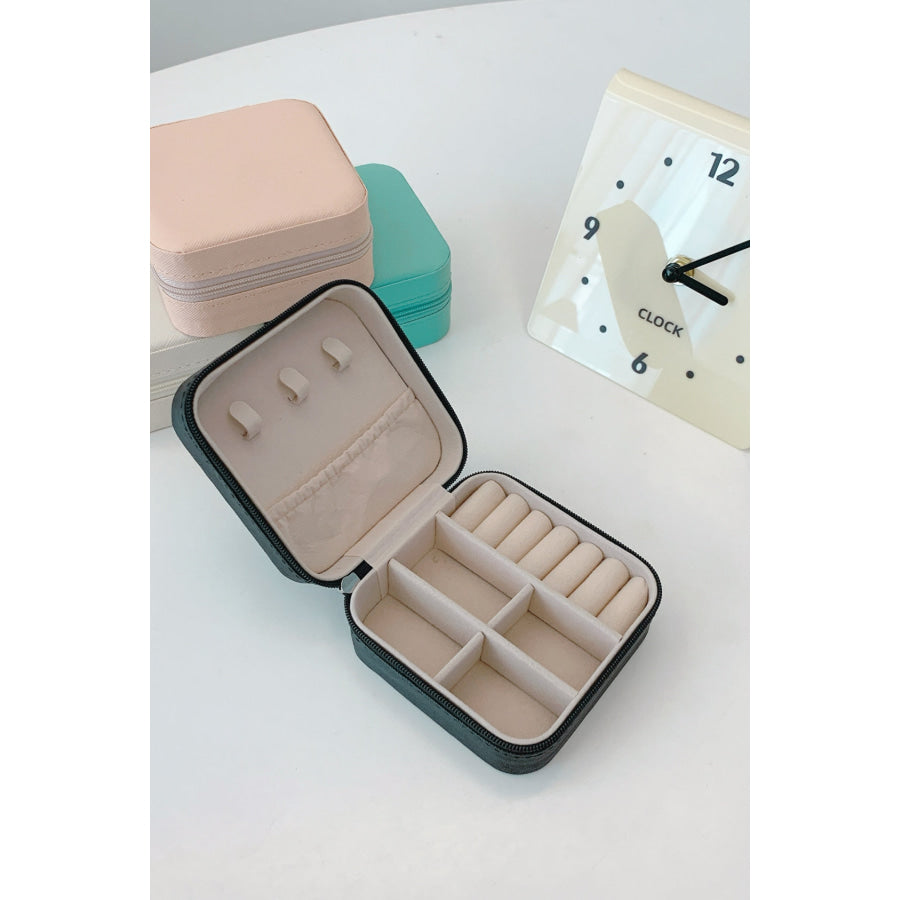 PU Leather Square Jewelry Box Apparel and Accessories
