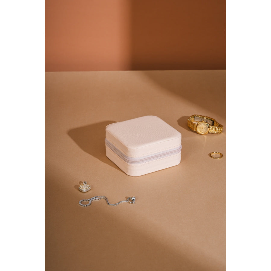 PU Leather Square Jewelry Box Apparel and Accessories