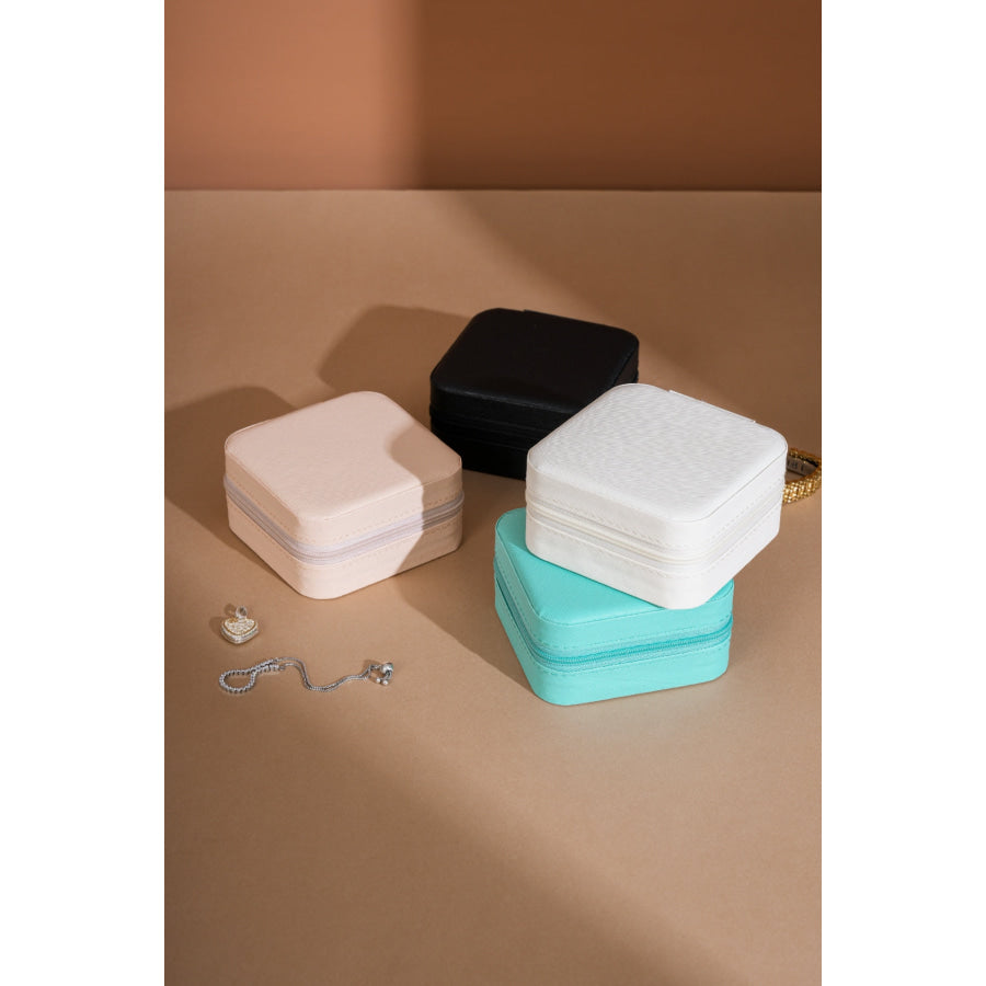PU Leather Square Jewelry Box Apparel and Accessories