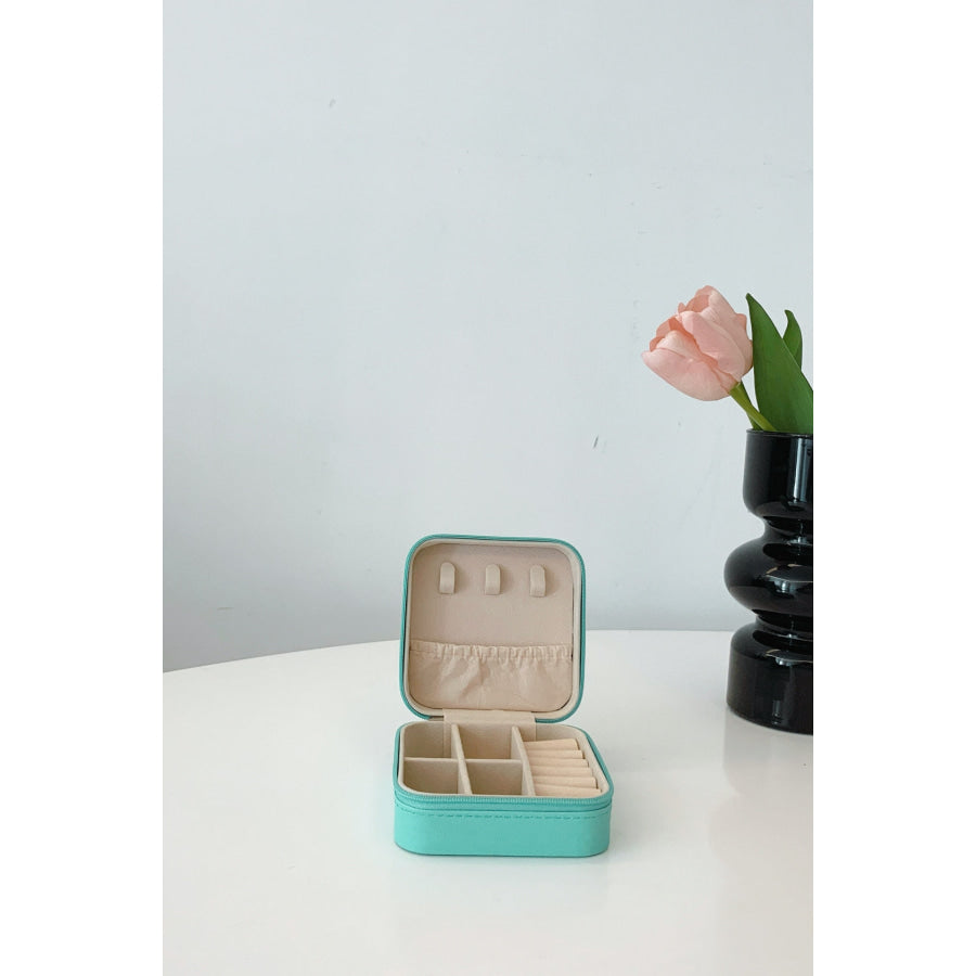 PU Leather Square Jewelry Box Apparel and Accessories