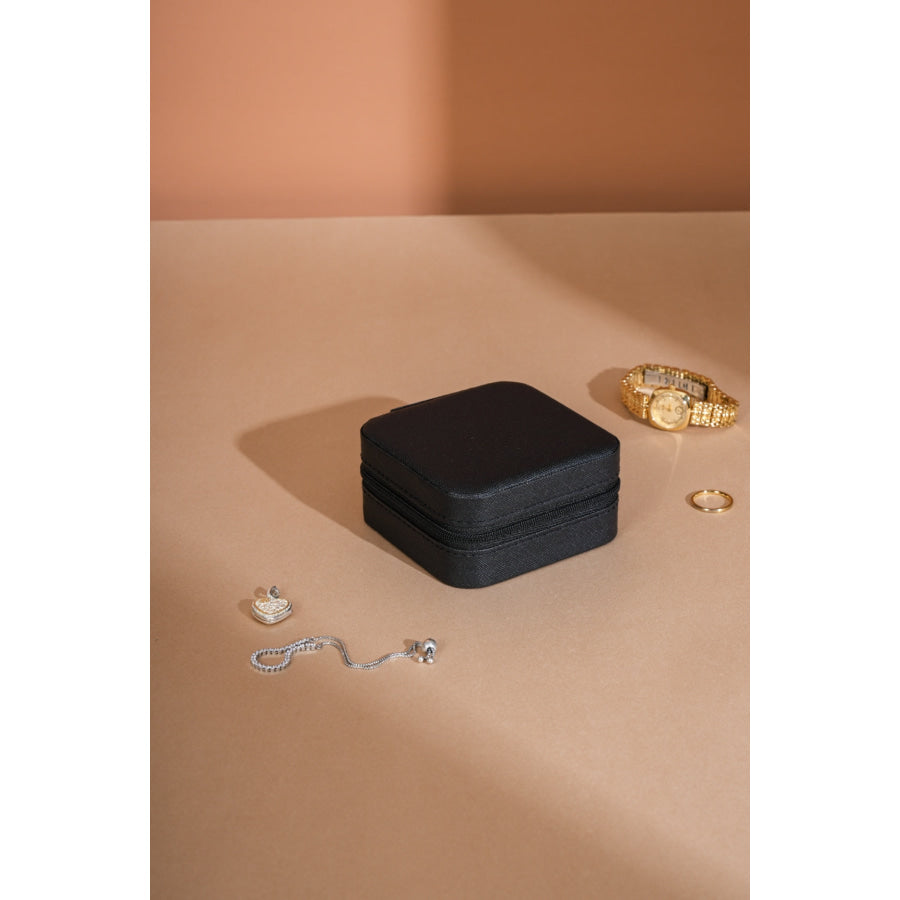 PU Leather Square Jewelry Box Apparel and Accessories