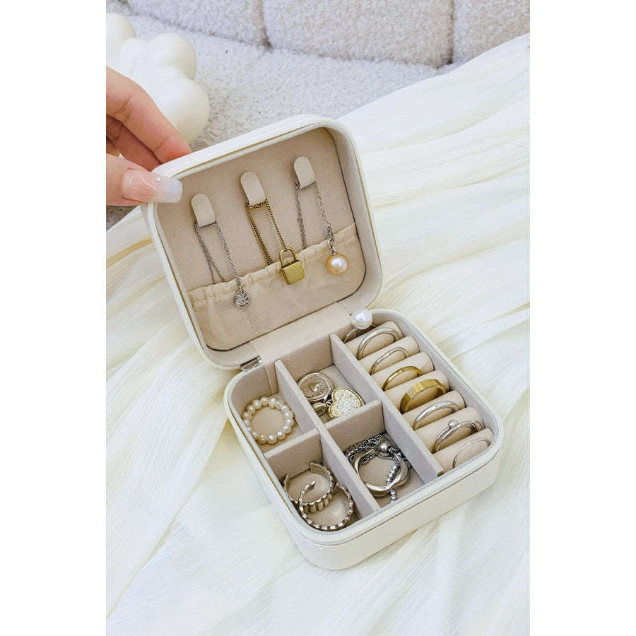 PU Leather Square Jewelry Box Apparel and Accessories