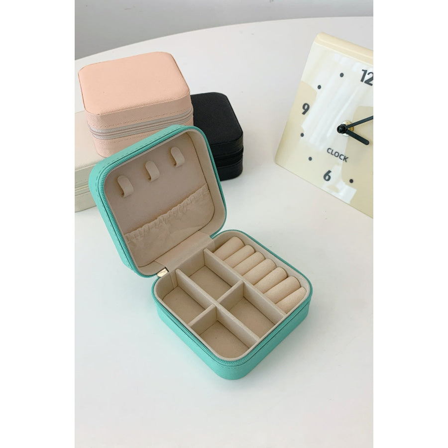 PU Leather Square Jewelry Box Apparel and Accessories