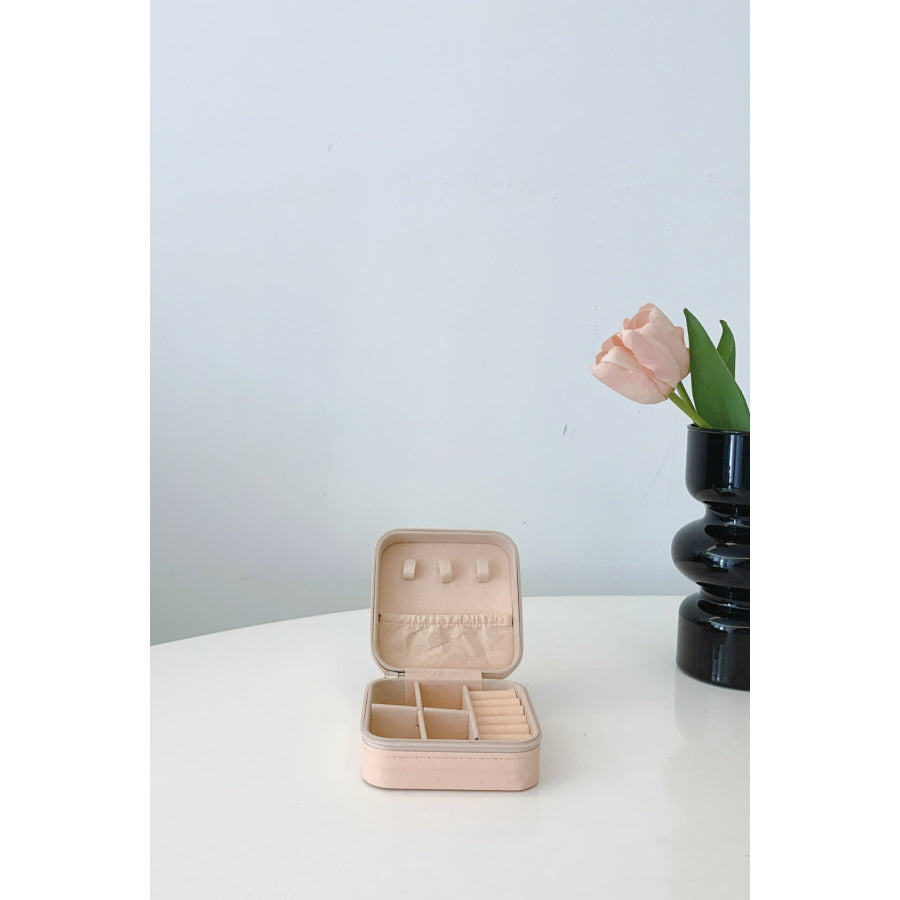 PU Leather Square Jewelry Box Apparel and Accessories