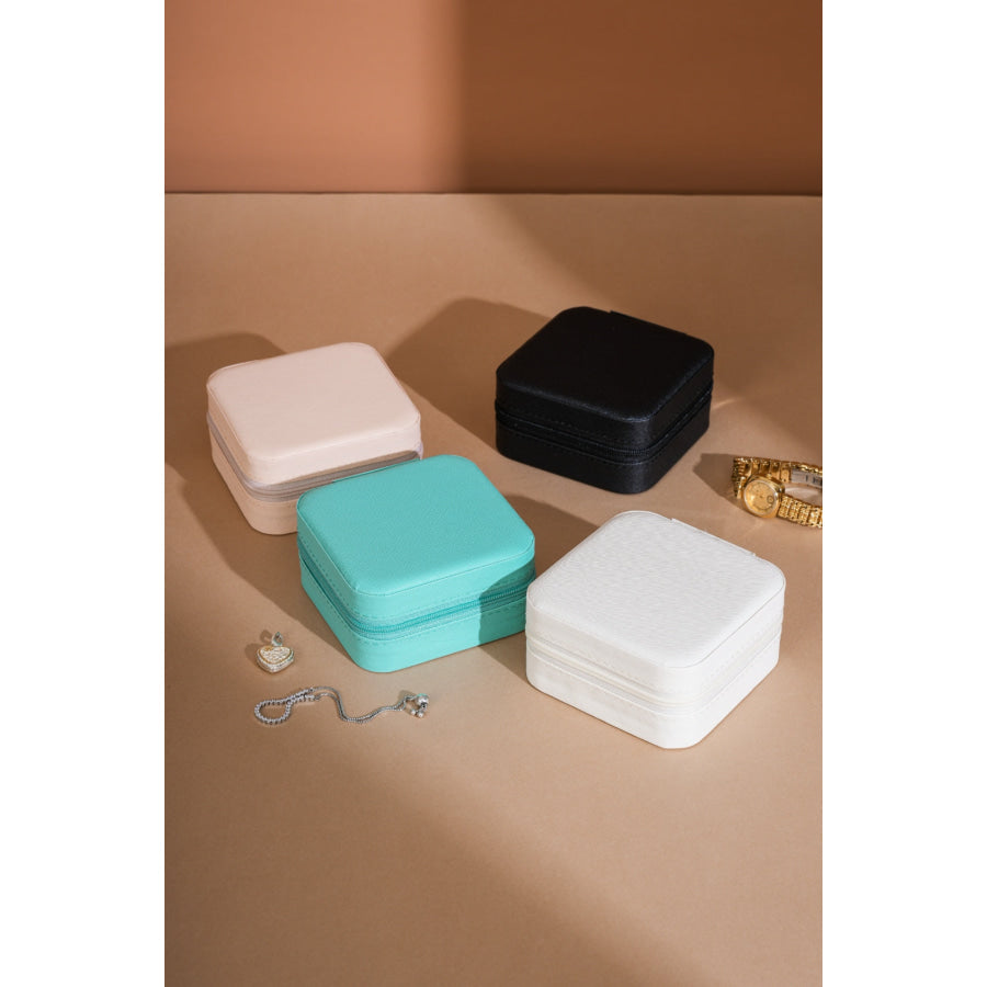 PU Leather Square Jewelry Box Apparel and Accessories