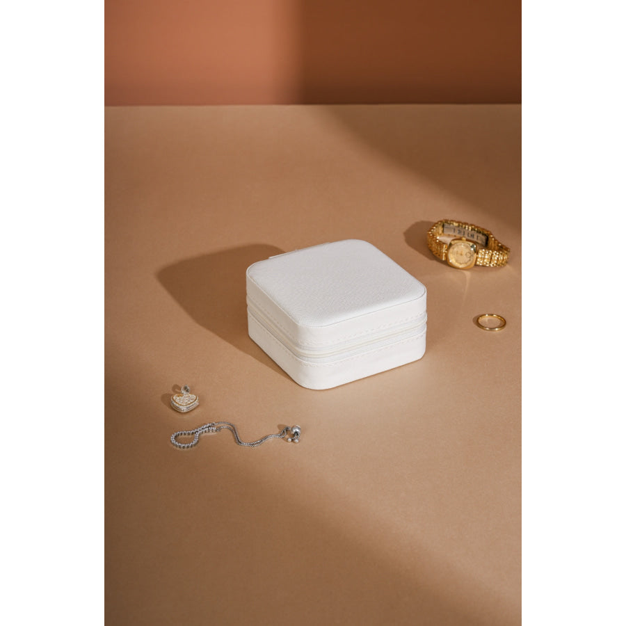 PU Leather Square Jewelry Box Apparel and Accessories