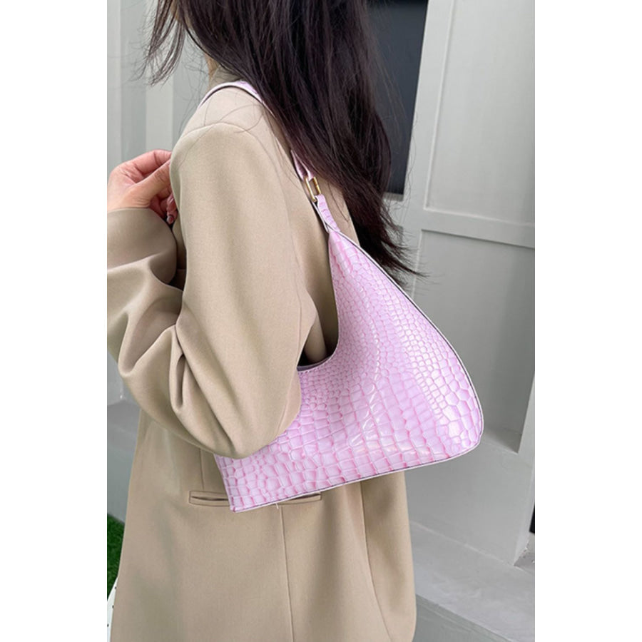 PU Leather Stone Texture Shoulder Bag Apparel and Accessories