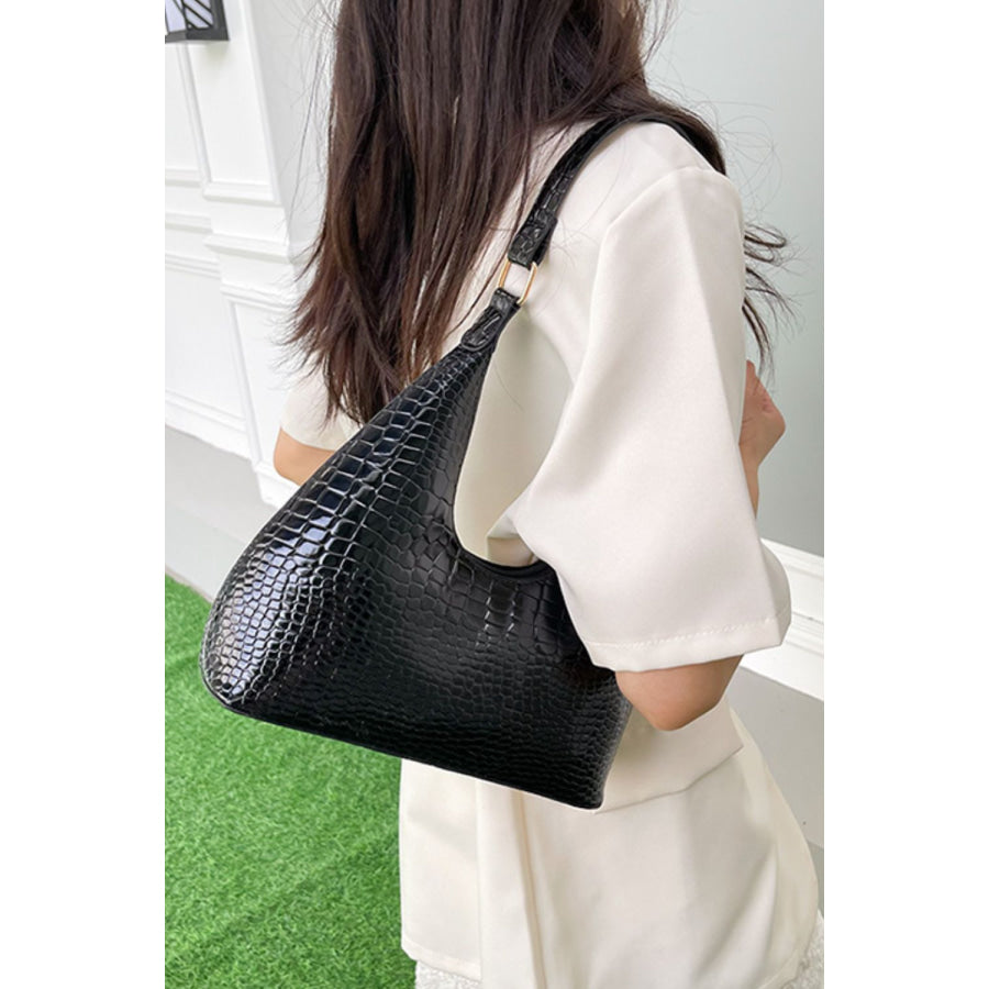 PU Leather Stone Texture Shoulder Bag Apparel and Accessories