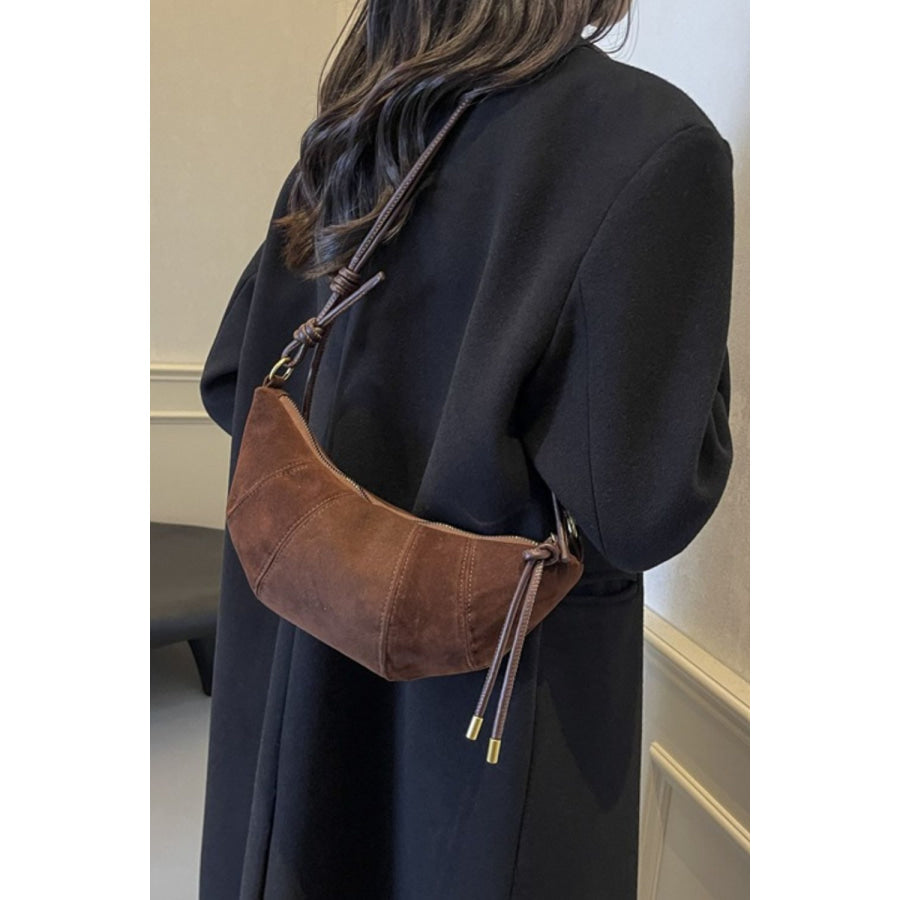 PU Leather Strap Suede Shoulder Bag Apparel and Accessories