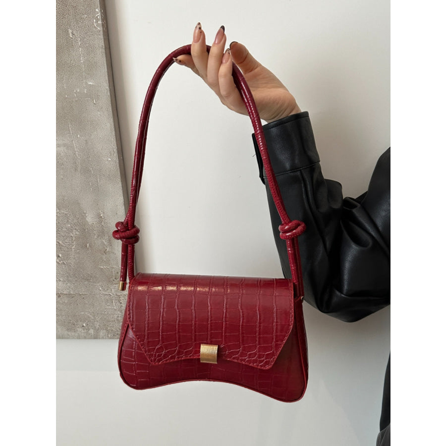 PU Leather Texture Crossbody Bag Apparel and Accessories