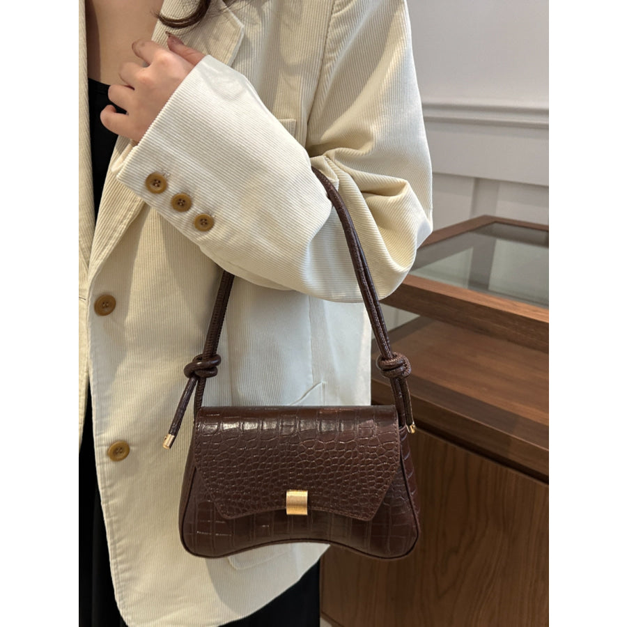 PU Leather Texture Crossbody Bag Apparel and Accessories