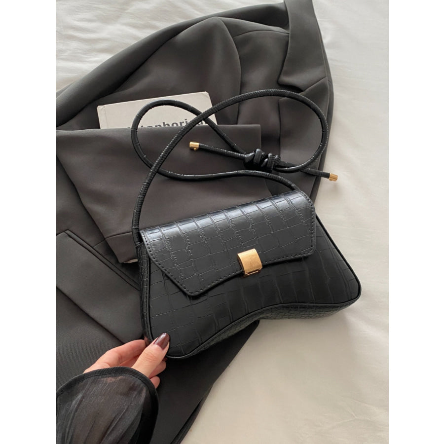 PU Leather Texture Crossbody Bag Apparel and Accessories