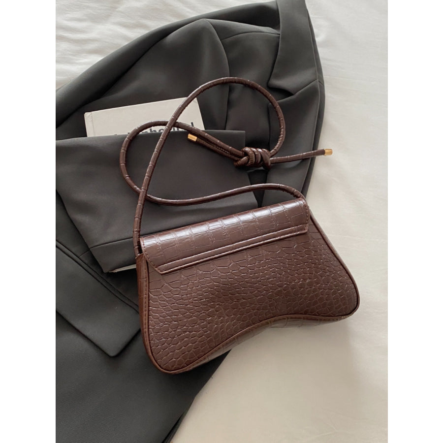 PU Leather Texture Crossbody Bag Apparel and Accessories