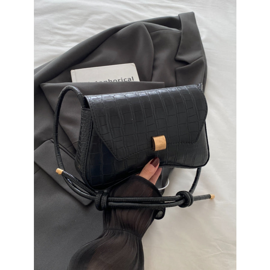 PU Leather Texture Crossbody Bag Apparel and Accessories