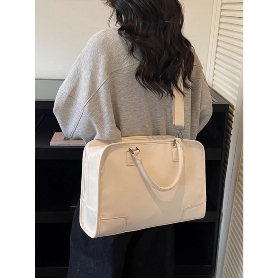 PU Leather Travel Bag Off-white / onesize Apparel and Accessories